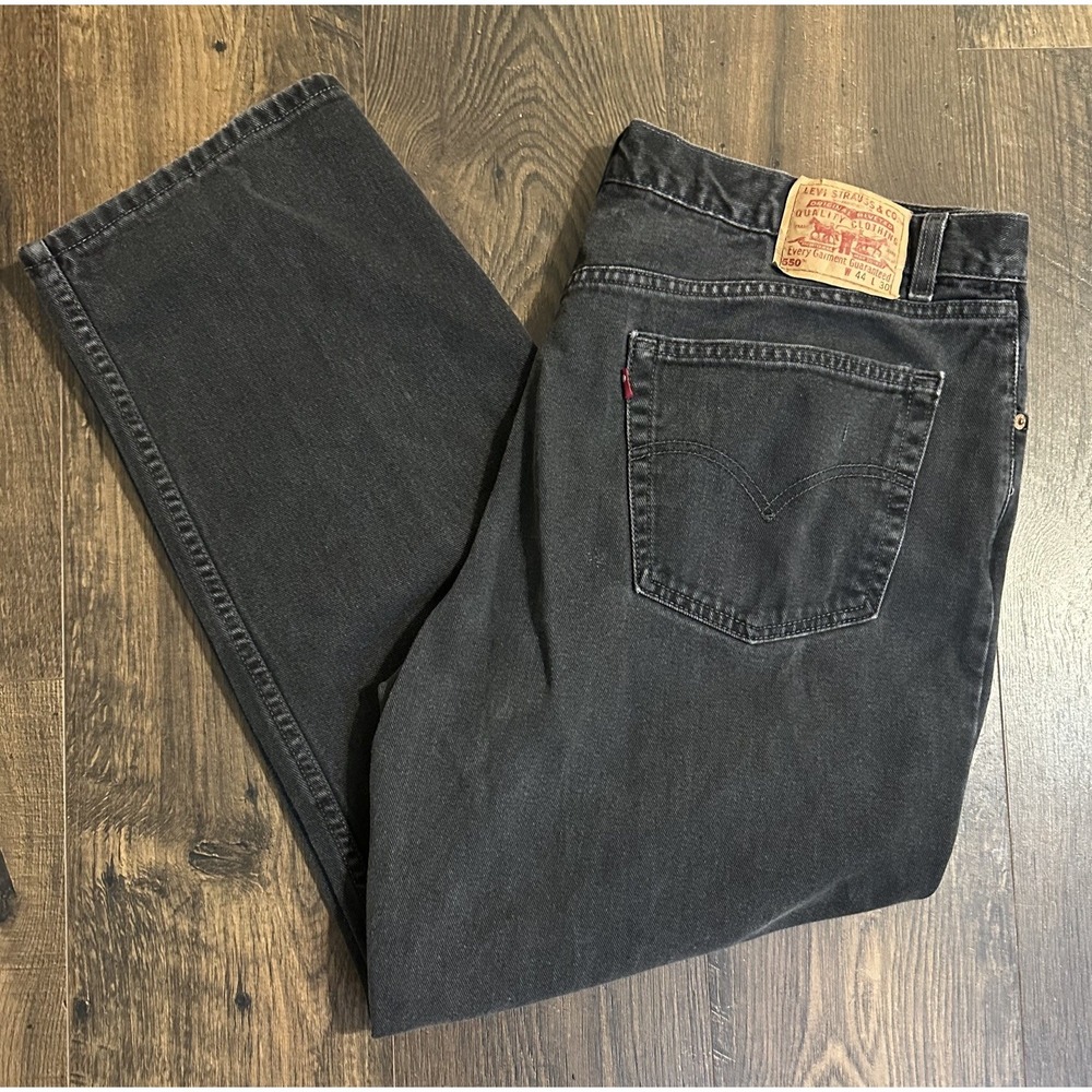 VTG Levis 550 Made in USA Jeans Men's Size 44x30 Black Relaxed Fit